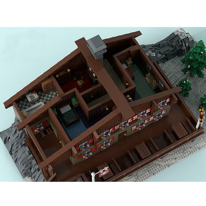 Goat Bricks Ski Lodge MOC Building Blocks Model