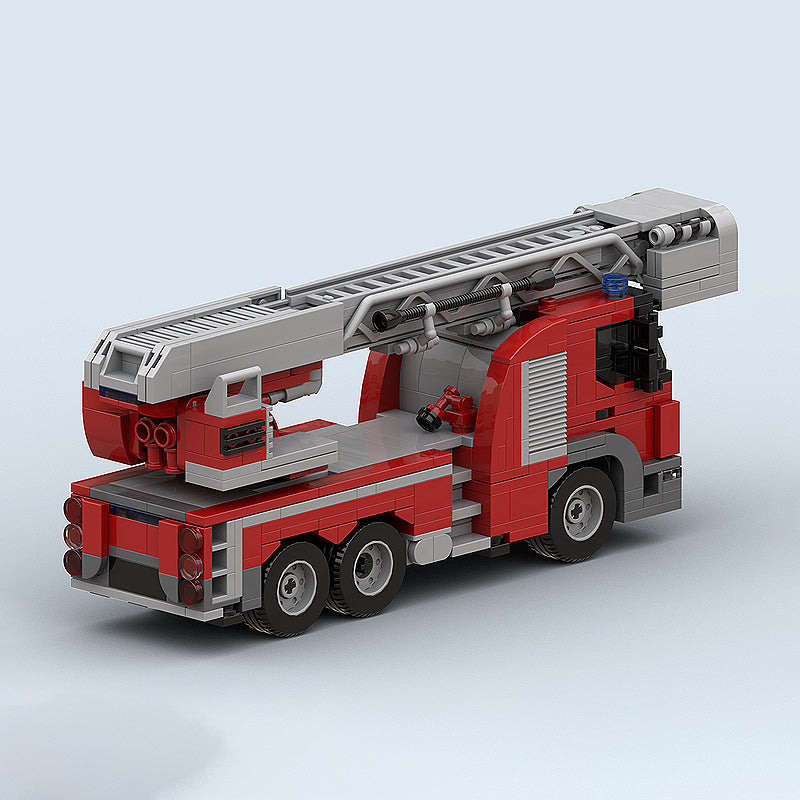 Goat Bricks Rotterdam Fire Ladder Truck Building Blocks Model