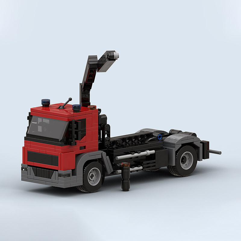 Goat Bricks Ridderkerk Fire Hooklift with Air Container Building Blocks Model