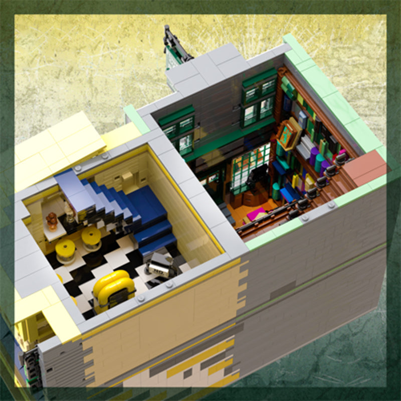 Goat Bricks Magical Movie Diagon Alley: Flourish + Blotts & Florean Fortescue's Ice Cream Parlour Building Blocks Model