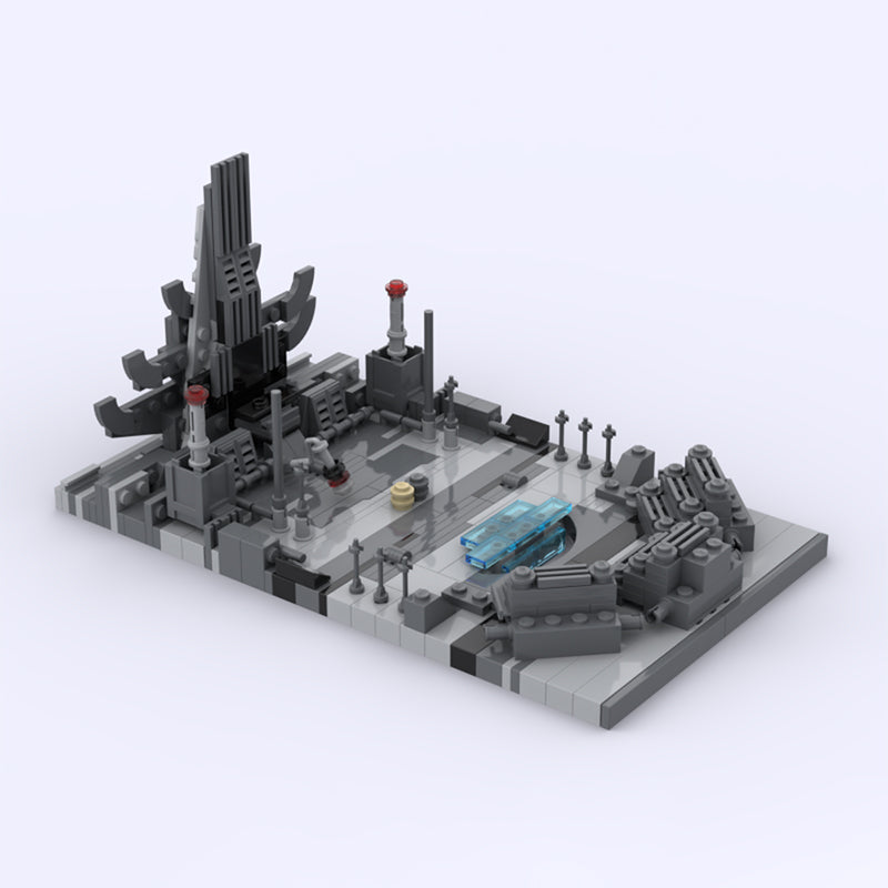 Goat Bricks Star Movie Micro Exegol Throne Room using only 75257 Falcon Building Blocks Model