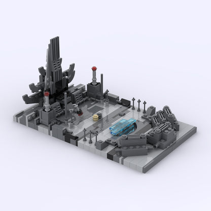 Goat Bricks Star Movie Micro Exegol Throne Room using only 75257 Falcon Building Blocks Model