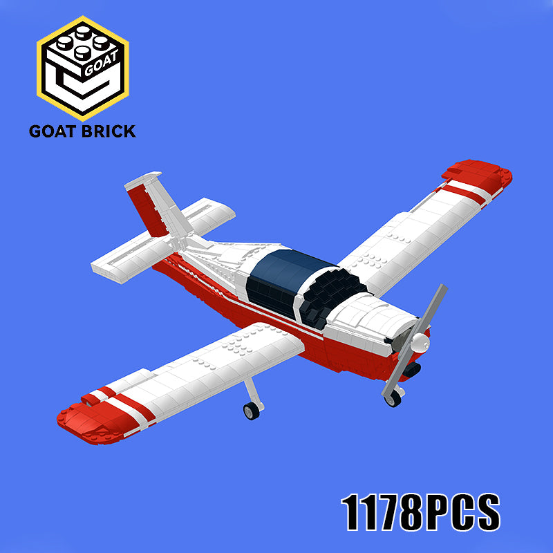Goat Bricks Morane Saulnier MS-880 B Building Blocks Model