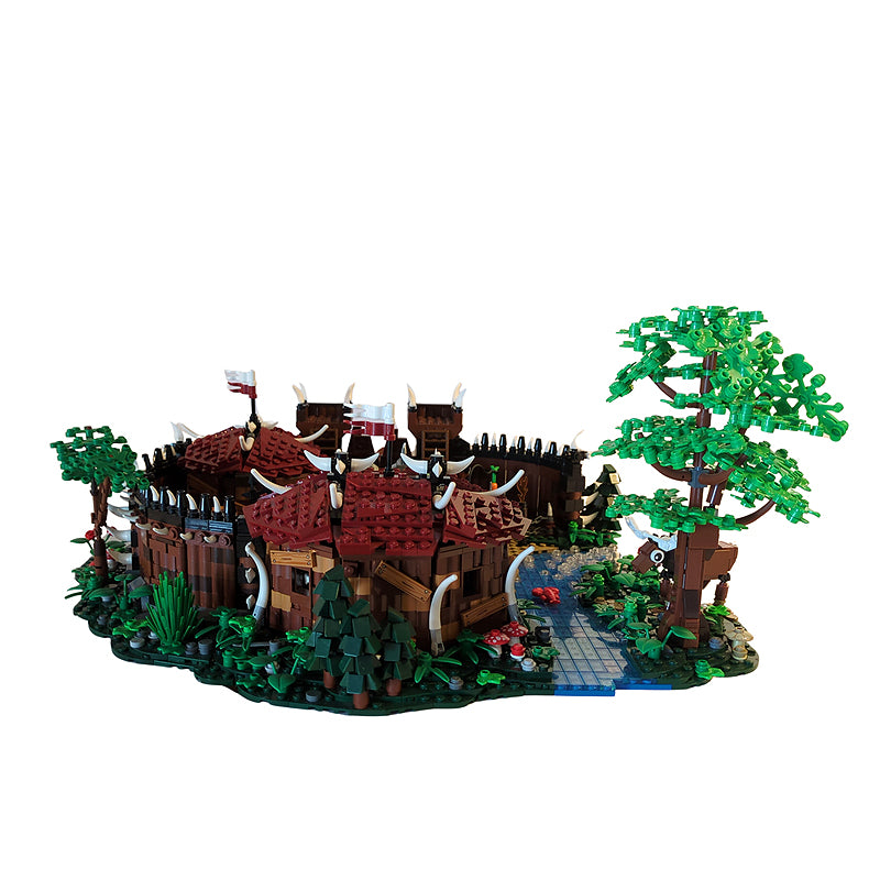 Goat Bricks Fantasy Orc Camp Building Blocks Model