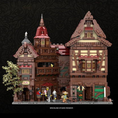 Goat Bricks MEDIEVAL MODULAR SERIES 1 - THE ARTISAN'S HAVEN Building Blocks Model