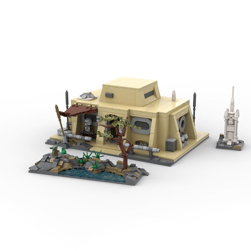 Goat Bricks Star Movie The Mandalorian's Cabin Building Blocks Model