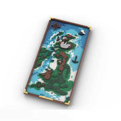 Goat Bricks Topographic Map of the United Kingdom Building Blocks Model