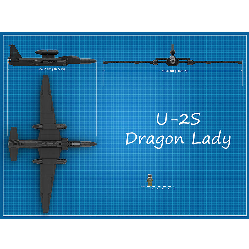 Goat Bricks U-2S Dragon Lady (1/72 scale) Building Blocks Model