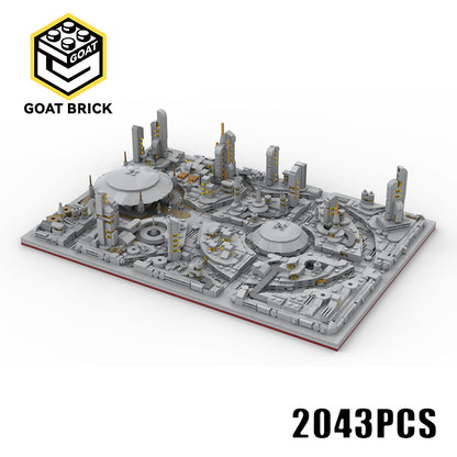Goat Bricks Star Movie Coruscant Diorama Building Blocks Model