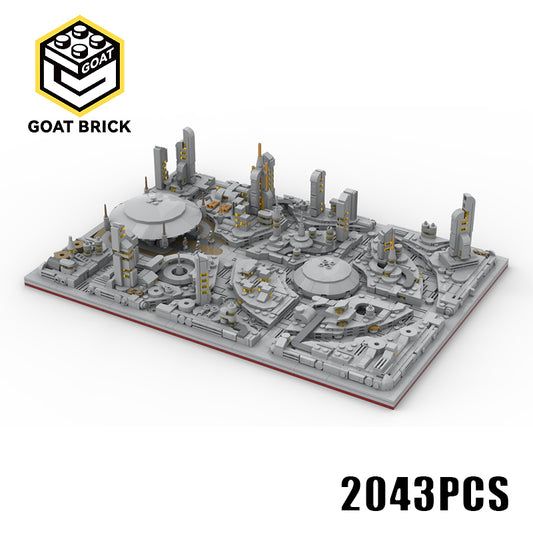Goat Bricks Star Movie Coruscant Diorama Building Blocks Model