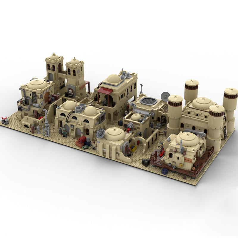 Goat Bricks Star Movie SW Tatooine Mos Eisley Bundle (Part 1 & 2) Building Blocks Model