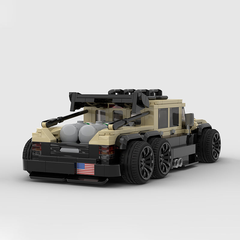 Goat Bricks 2009 AM General Humvee Custom 6x6 Building Blocks Model