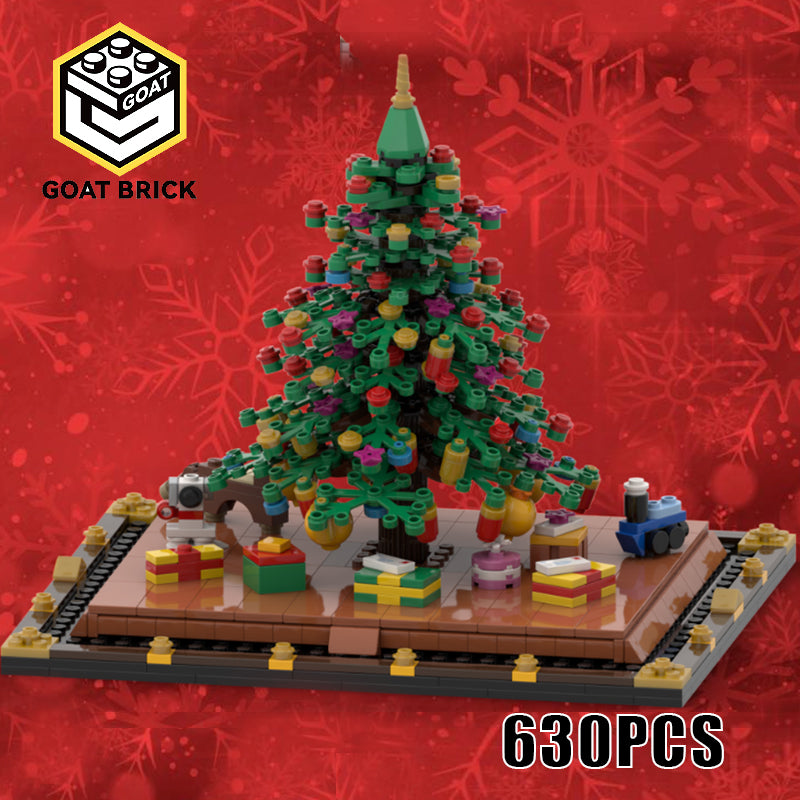 Goat Bricks Christmas Tree Building Blocks Model