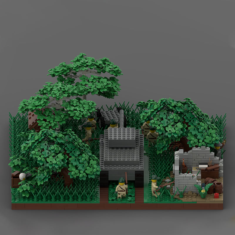 Goat Bricks WW2 Tank Ambush Building Blocks Model
