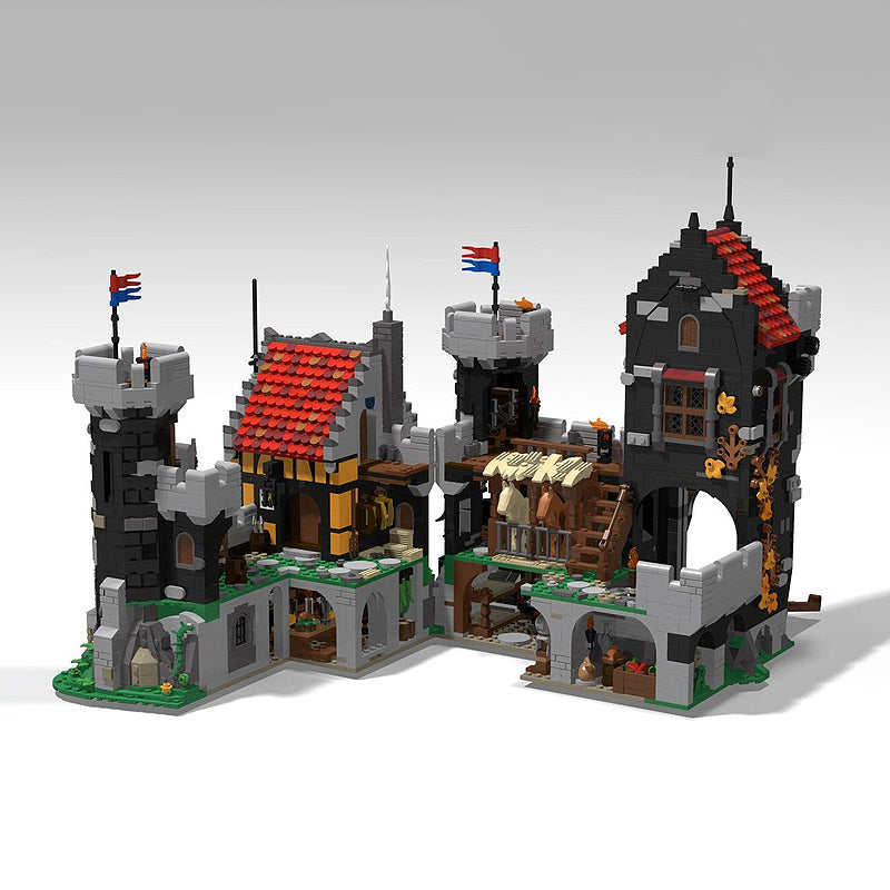 Goat Bricks MOC - 6086 Black Knight's Castle Remake Building Blocks Model
