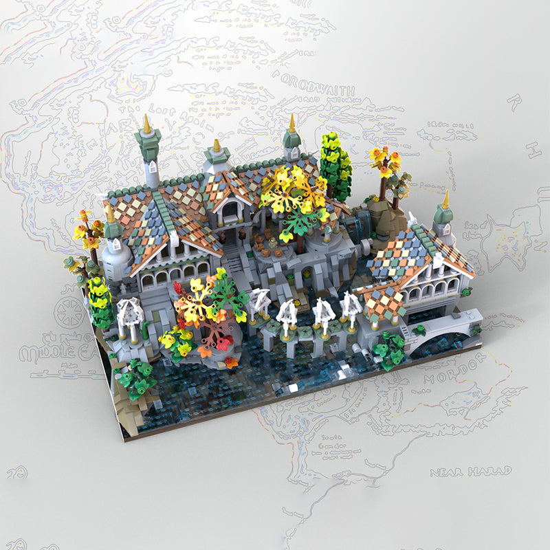 Goat Bricks Magical Movie Rivendell Mini Building Blocks Model