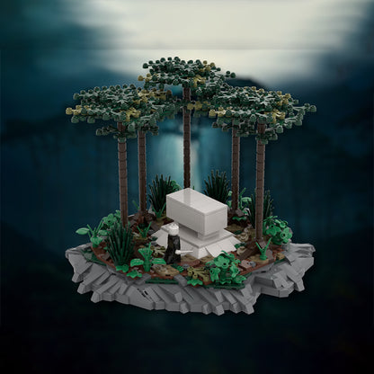 Goat Bricks Magical Movie White Tomb Building Blocks Model