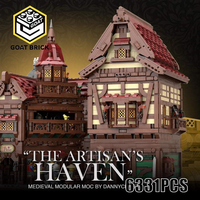 Goat Bricks MEDIEVAL MODULAR SERIES 1 - THE ARTISAN'S HAVEN Building Blocks Model