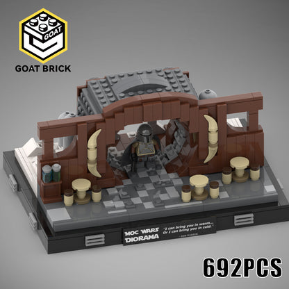 Goat Bricks Star Movie Hey Mando! (Diorama Collection - Mando Season 1) Building Blocks Model