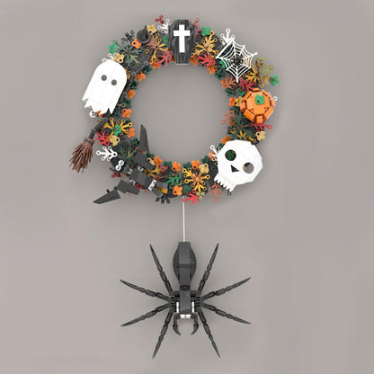 Goat Bricks Halloween Wreath Building Blocks Model