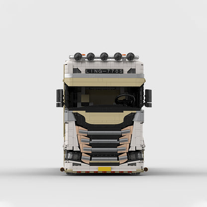 Goat Bricks SCANIA 770s 10x4 tractor(Tan) Building Blocks Model