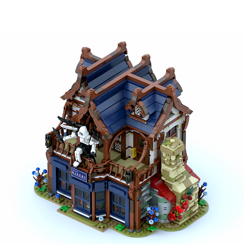 Goat Bricks Andwraith's BAKERY [the Rainy Street Series] Building Blocks Model