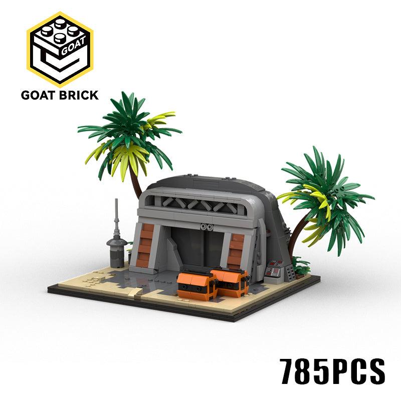 Goat Bricks Star Movie Battle of Scarif' Bunker Building Blocks Model
