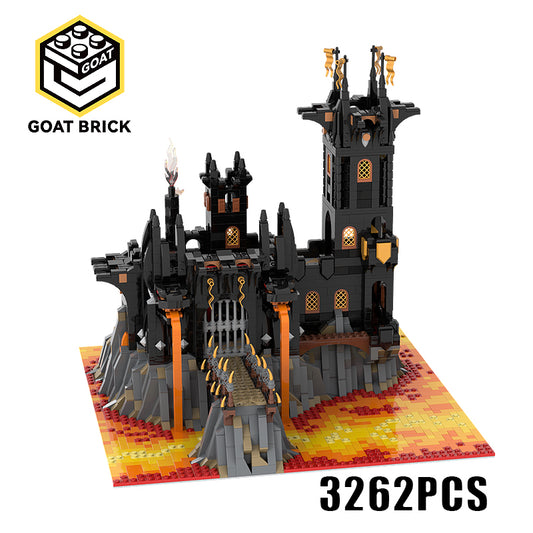 Goat Bricks Black Dragon's Fortress Building Blocks Model