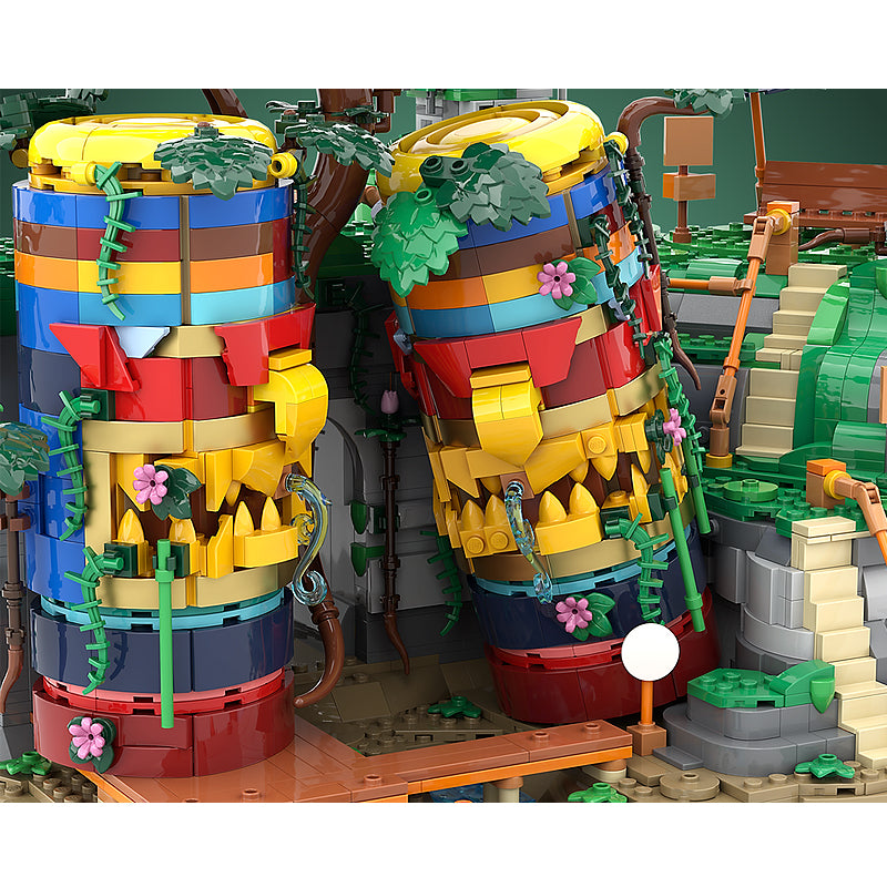 Goat Bricks Ancient Ruins Building Blocks Model