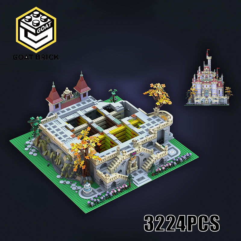 Goat Bricks Beauty and Beast Castle Complete Base Ground Building Blocks Model