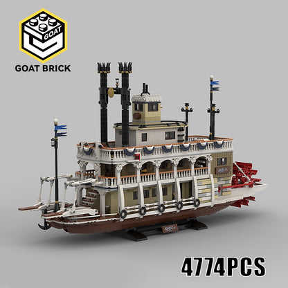 Goat Bricks Steamboat - widened Building Blocks Model
