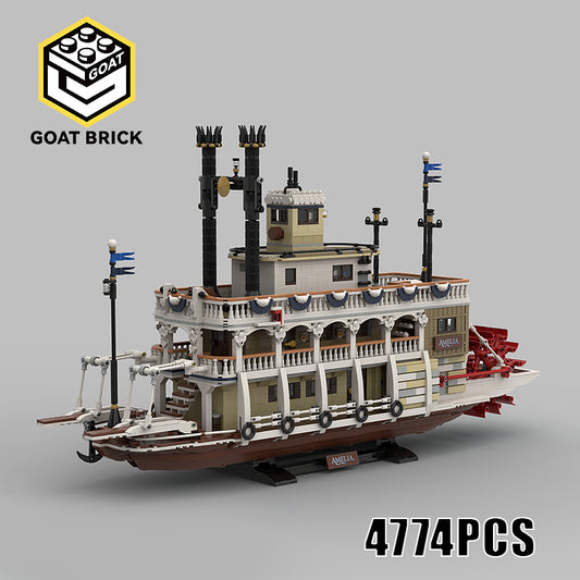 Goat Bricks Steamboat - widened Building Blocks Model