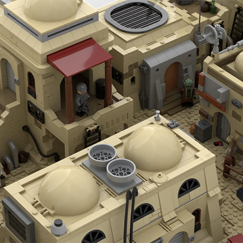 Goat Bricks Star Movie SW Tatooine Mos Eisley Bundle (Part 1 & 2) Building Blocks Model