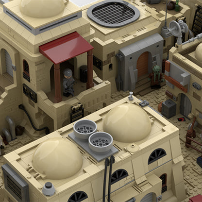 Goat Bricks Star Movie SW Tatooine Mos Eisley Bundle (Part 1 & 2) Building Blocks Model