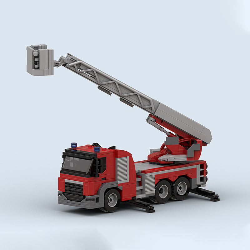 Goat Bricks Rotterdam Fire Ladder Truck Building Blocks Model