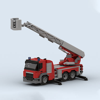Goat Bricks Rotterdam Fire Ladder Truck Building Blocks Model