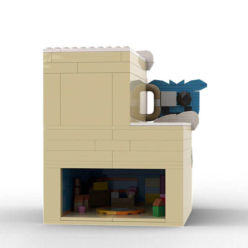 Goat Bricks Club Penguin Plaza Building Blocks Model