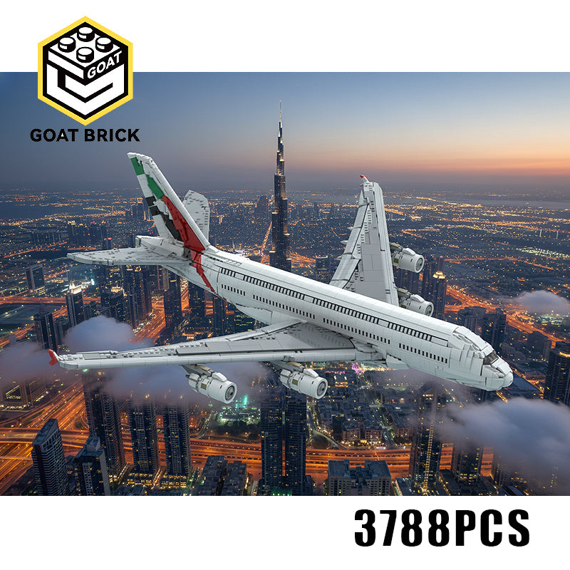 Goat Bricks Emirates Airbus A380 Building Blocks Model