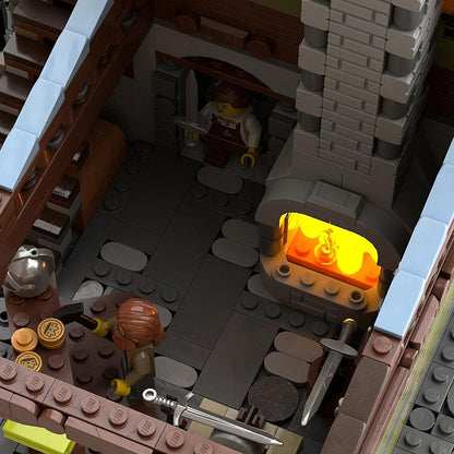 Goat Bricks MEDIEVAL MODULAR SERIES 1 - BLACKSMITH'S FORGE Building Blocks Model