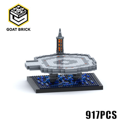 Goat Bricks Star Movie Touchdown on Kamino Building Blocks Model