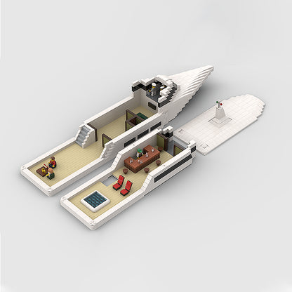 Goat Bricks Super Yacht Minifigure Scale Building Blocks Model