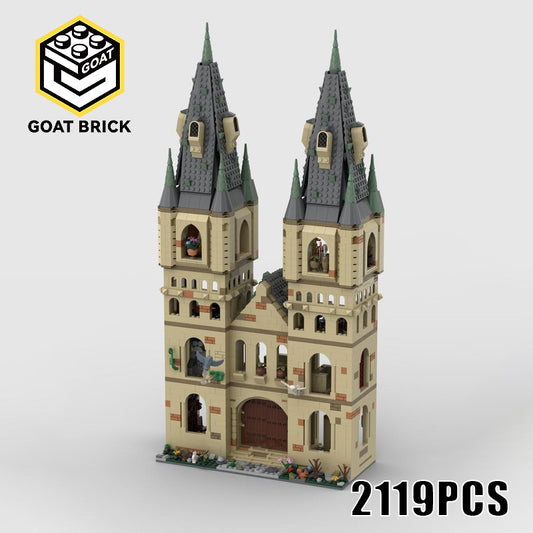 Goat Bricks Magical Movie Bell Tower Building Blocks Model