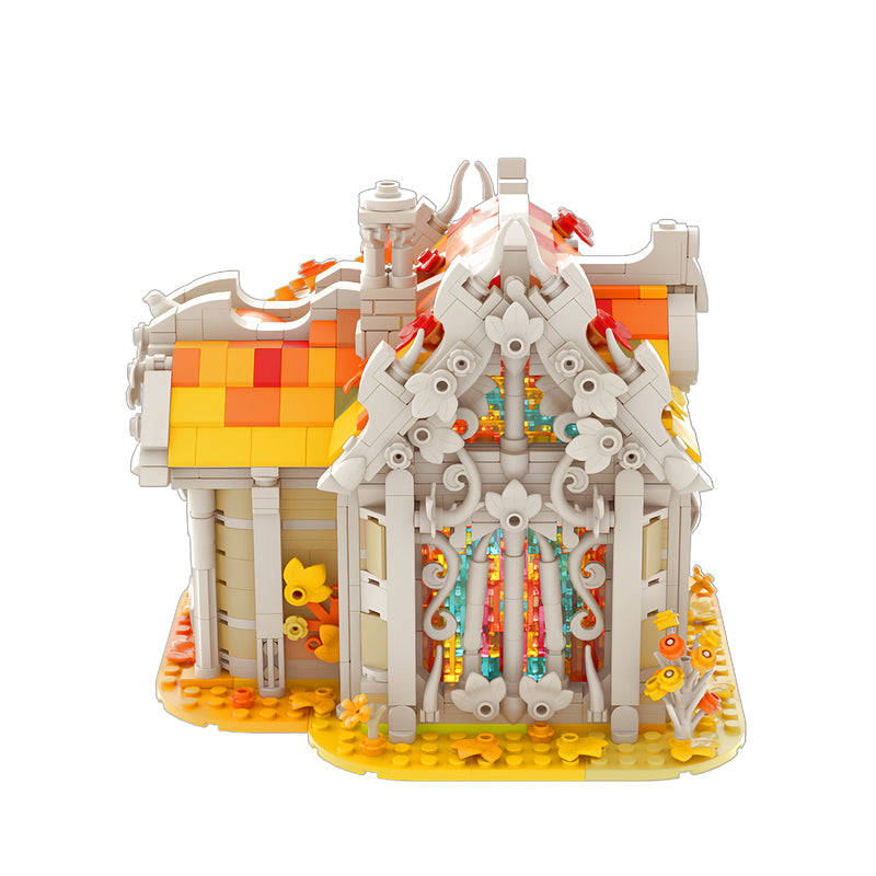 Goat Bricks Autumn-Birch-House [Cloud 9 Series] Building Blocks Model