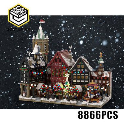 Goat Bricks German Christmas Old Town Building Blocks Model