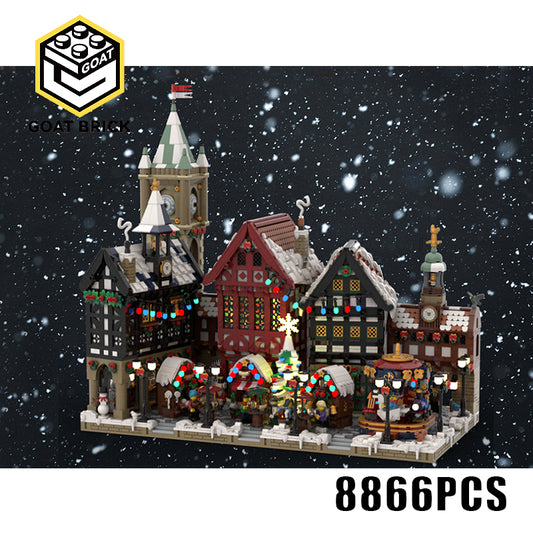 Goat Bricks German Christmas Old Town Building Blocks Model