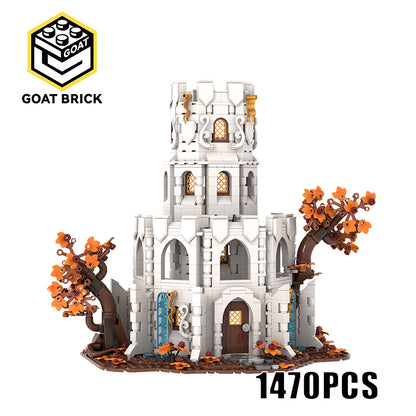 Goat Bricks White Wizard's tower Building Blocks Model