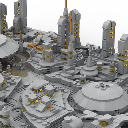 Goat Bricks Star Movie Coruscant Diorama Building Blocks Model