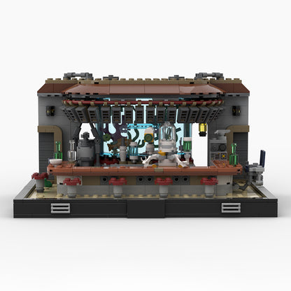 Goat Bricks Star Movie Pyloon Saloon Survivor Diorama Building Blocks Model