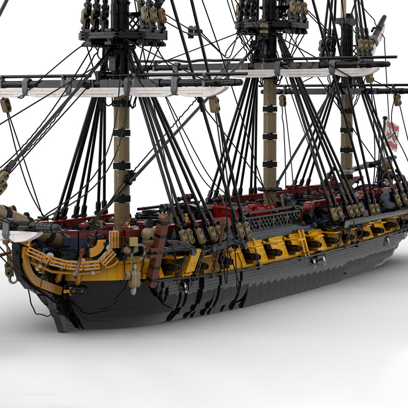 Goat Bricks HMS Euryalus alt. Color Building Blocks Model