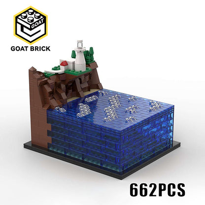 Goat Bricks Daiku Maryu Gaiking - Omezaki Lighthouse Building Blocks Model